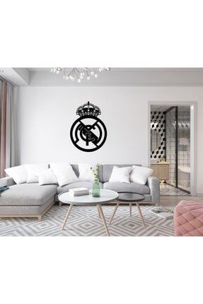 Real Madrid Logosu Lazer Kesim Ahşap Duvar ts4234