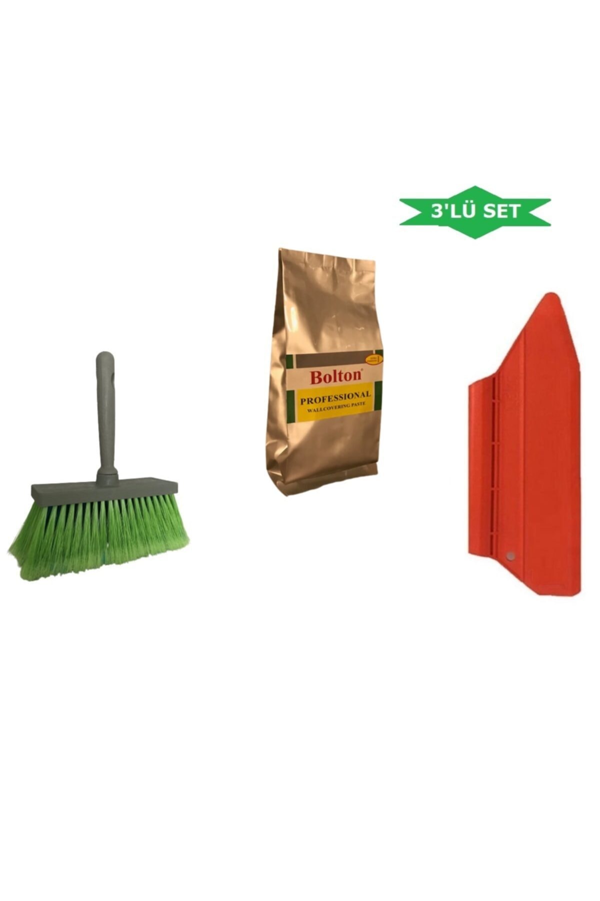 bolton 3'lü Set 125gr. Duvar Kağıdı Yapıştırıcısı (tutkal-fırça-spatula)
