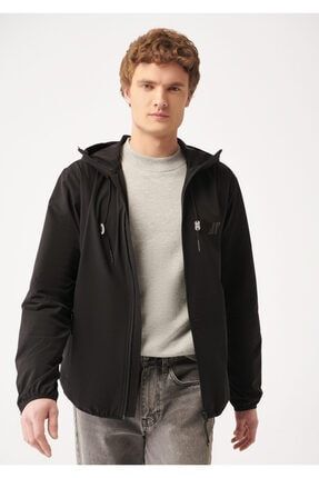 Kapüşonlu Siyah Ceket Regular Fit / Normal Kesim 0110006-900