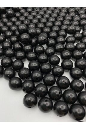 14 Mm Siyah Renk Plastik Inci Boncuk, Çanta Ve Takı Yapım Boncuğu (100 Gr,~65 Adet) 14SYHPLS
