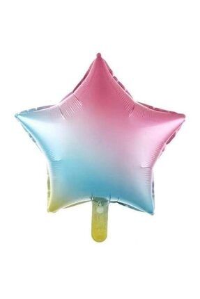 Gökkuşağı Yıldız Folyo Balon 45 Cm - Bebek Çocuk Parti Kutlama folyo-yildiz