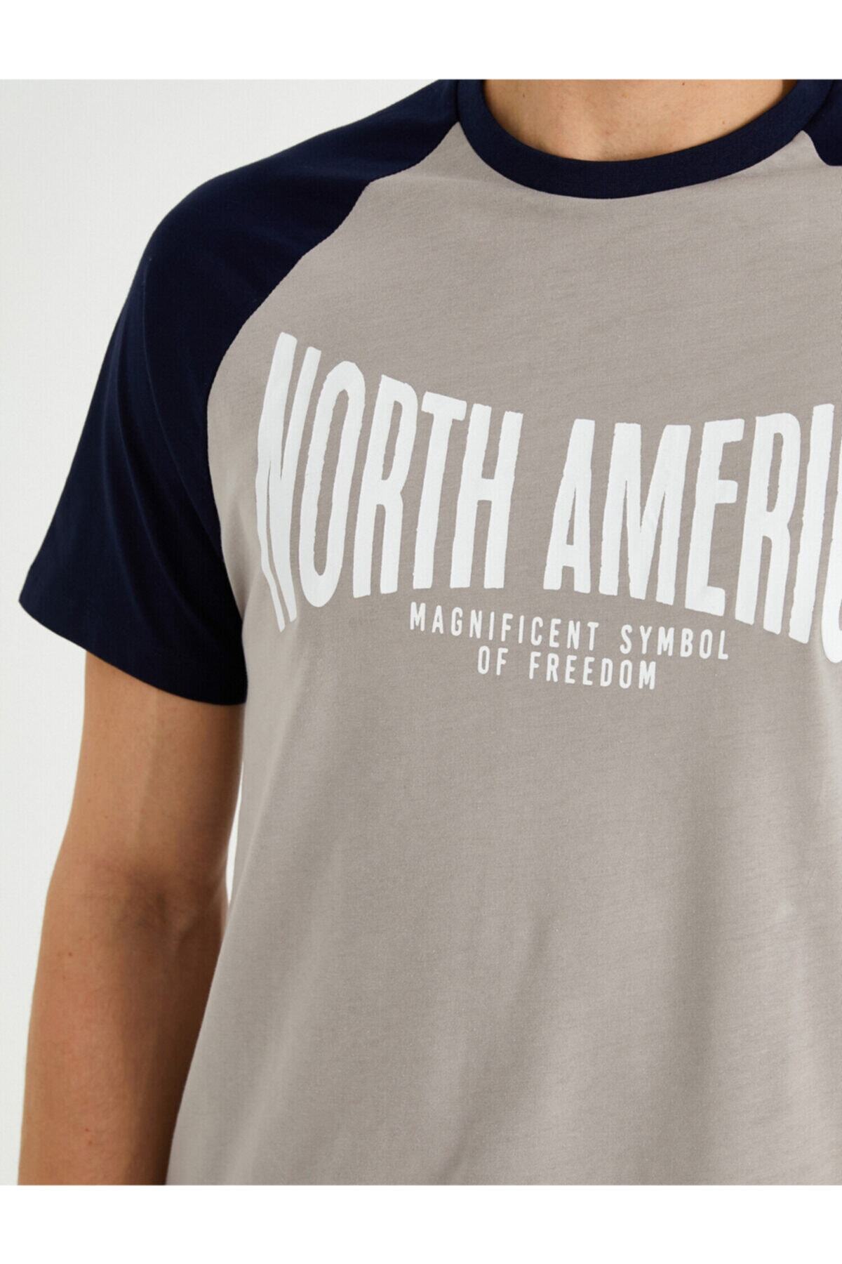 تیشرت مردانه خاکستری کوتون | 2YAM11036CK اورجینال - تصویر 5