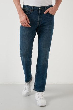 Pamuklu Yüksek Bel Slim Fit Boru Paça Jeans Erkek Kot Pantolon 4101f11texas 4101F11TEXAS