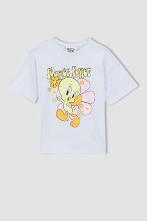 Kız Çocuk Looney Tunes Lisanslı Regular Fit Kısa Kollu Tişört X0410A622SM