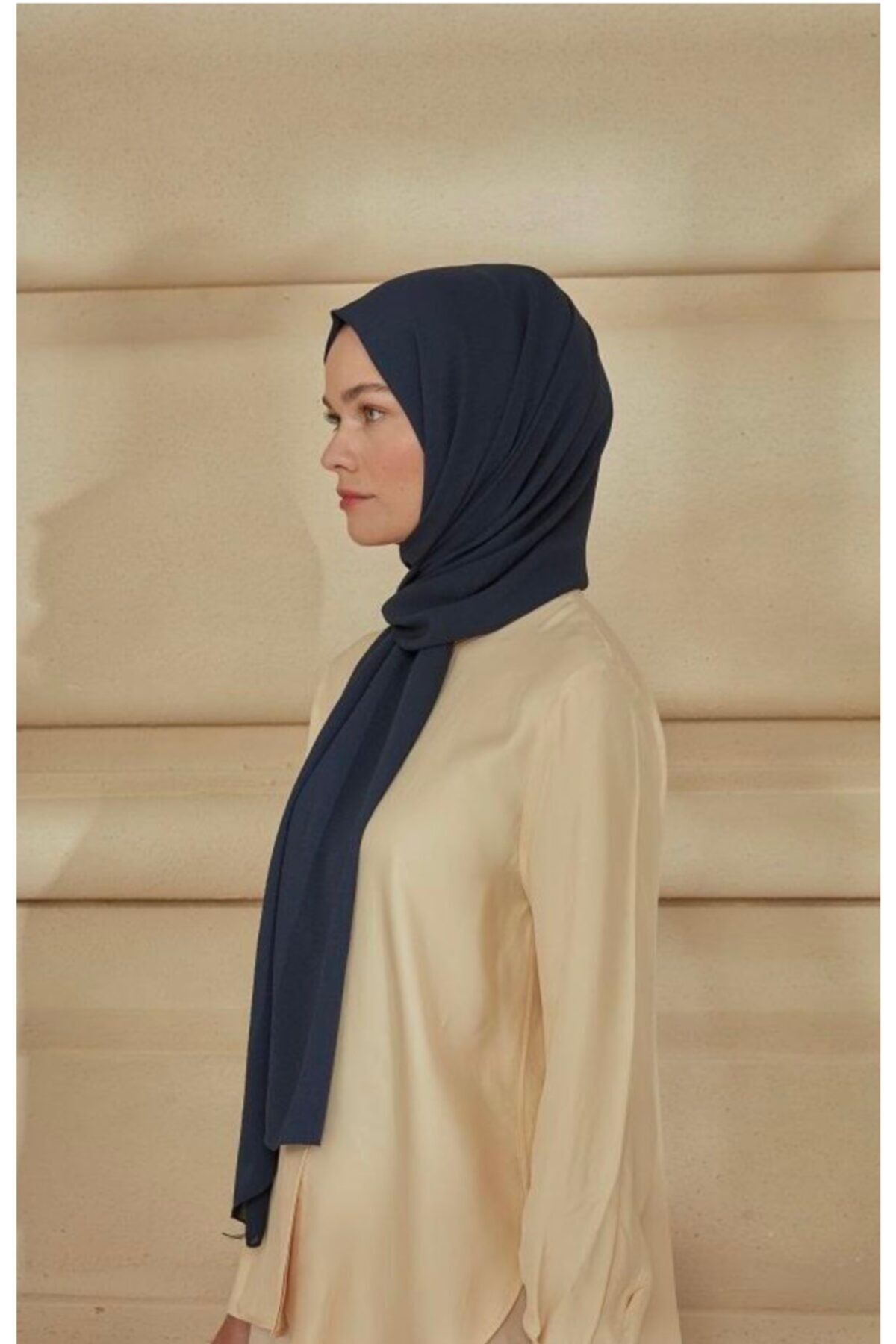 VALORSCARF Dark Navy Blue Jazz Shawl Trendyol