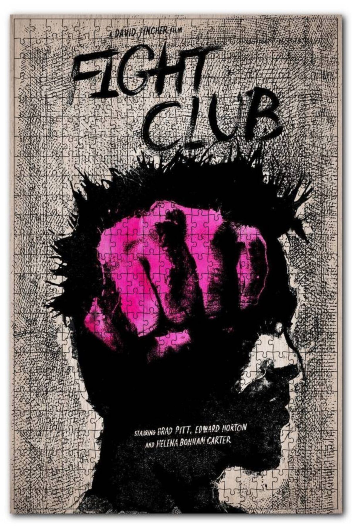 پازل 1000 تکه "Fight Club" MDF چوبی – ابعاد 49x68 cm – چاپ UV با کیفیت بالا Cakapuzzle