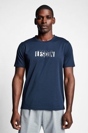 Koyu Lacivert Erkek Kısa Kollu T-shirt 22b-1117 22BTES001117