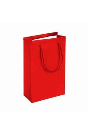 Kırmızı Renk Karton Çanta 25 Adet 11 X 17 Cm kartocant259
