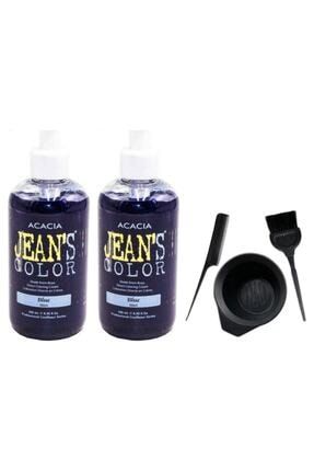 Jeans Color Saç Boyası Mavi 250ml 2 Adet + Boya Kabı Seti 72399