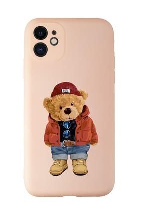 Iphone 11 Uyumlu Teddy Bear Desenli Kamera Korumalı Lansman Kılıf Premium Silikonlu BilişimAkademiIP11KKLTDDYBR01