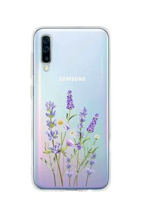 Uyumlu Samsung A50 Lavender Desenli Premium Şeffaf Silikon Kılıf BilişimAkademiSAMA50SLVNDR