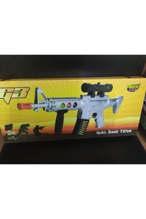 Oyuncak G-3 Tüfek Sesli Taramalı Işıklı Oyuncak Tüfek Dürbünlü Oyuncak Piyade Tüfeği PRA-2031631-3278