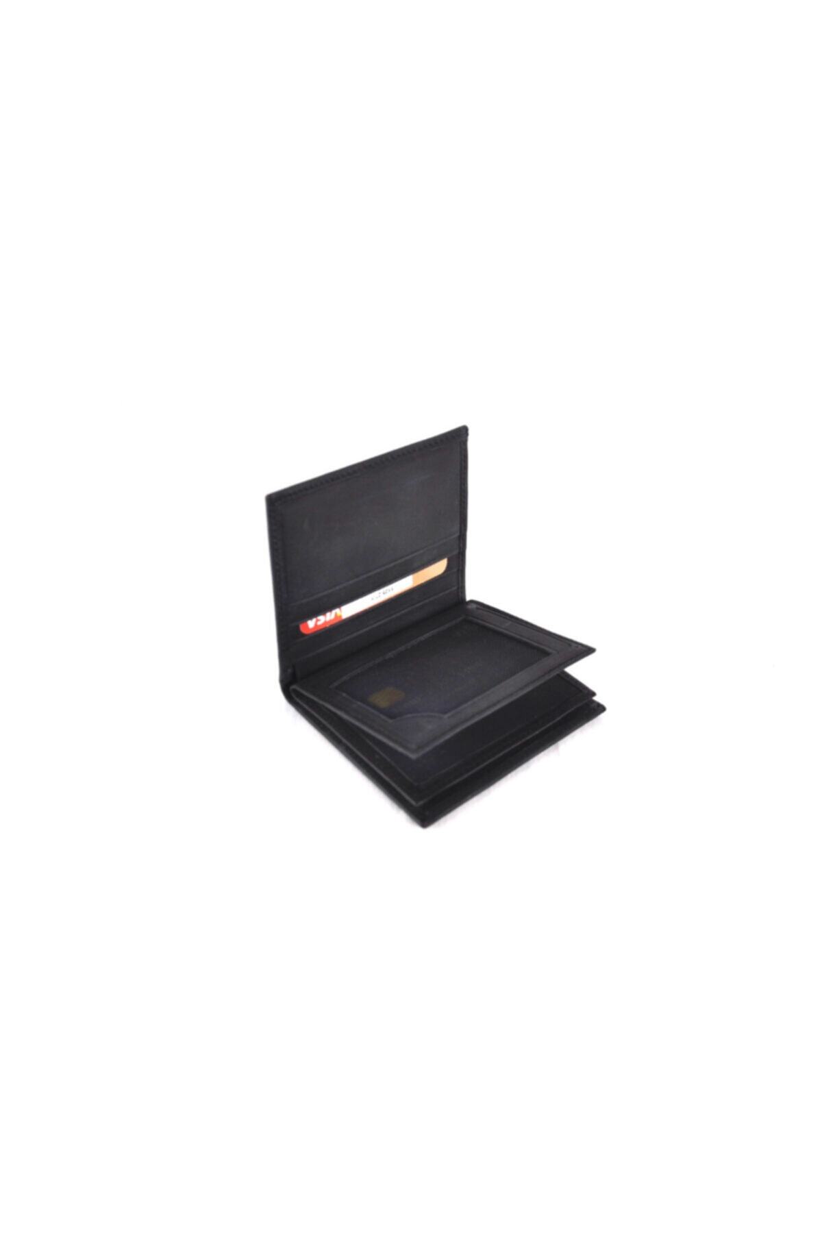 Eminsa-Men's Black Crazy Leather Wallet 4