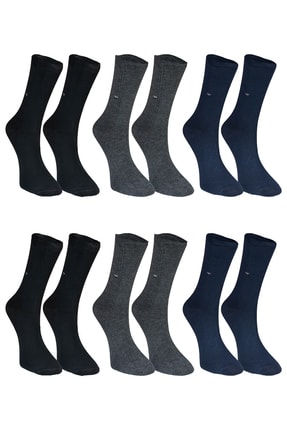 Erkek Bambu Renkli Dikişsiz Soket Çorap 6'lı 12571
