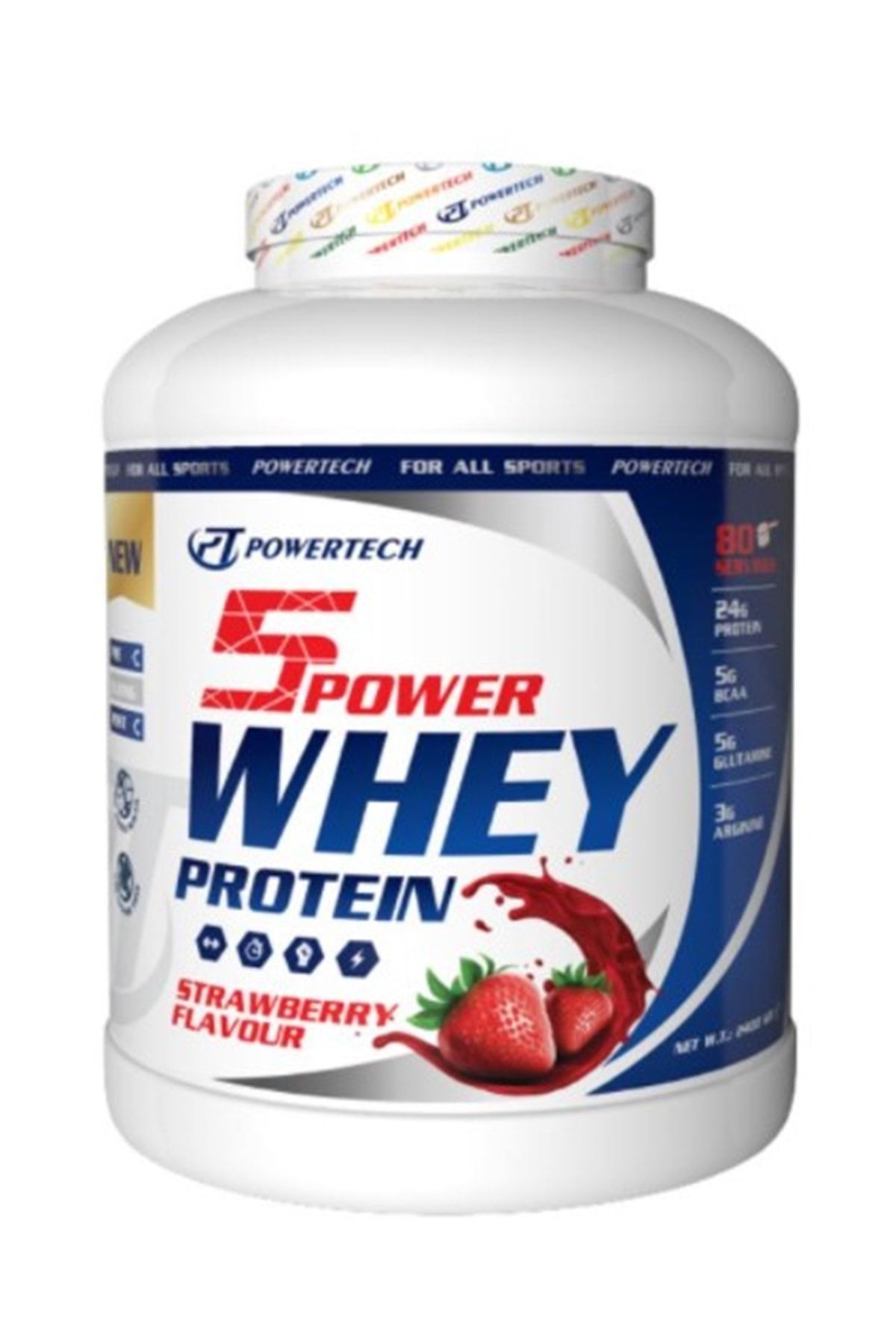 POWERTECH 5power Whey 2400 Gr Çilek