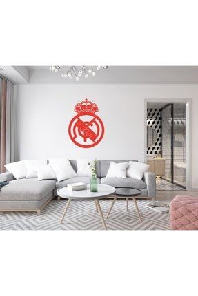 Real Madrid Logosu Lazer Kesim Ahşap Duvar Dekoru TYC00364768607