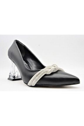 6219 Kadın Şeffaf Topuk Taşlı Ayakkabı ST01213