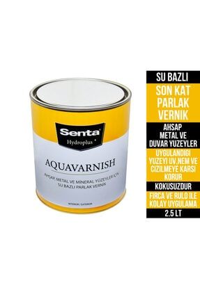 Senta Aquavarnısh Ahşap Metal ve Mineral Yüzeyler İçin Parlak Taş Vernik 2.5 lt 952