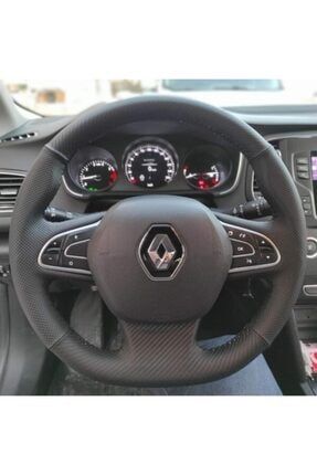Renault Megane 4 Uyumlu Araca Özel Direksiyon Kılıfı SiyahKarbon
