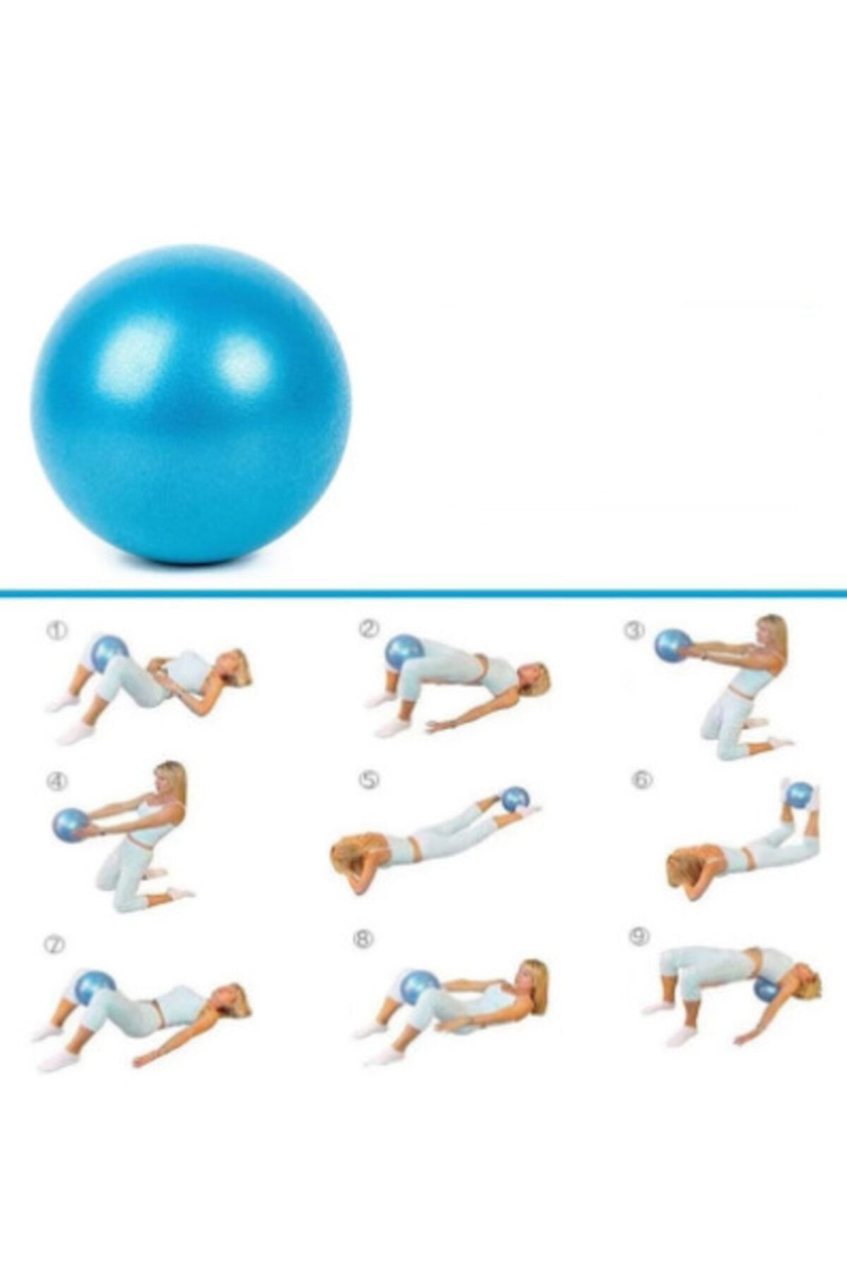 TeknoClass Mini Pilates Topu Jimnastik Yoga Plates Egzersiz Topu 20 cm GN10207
