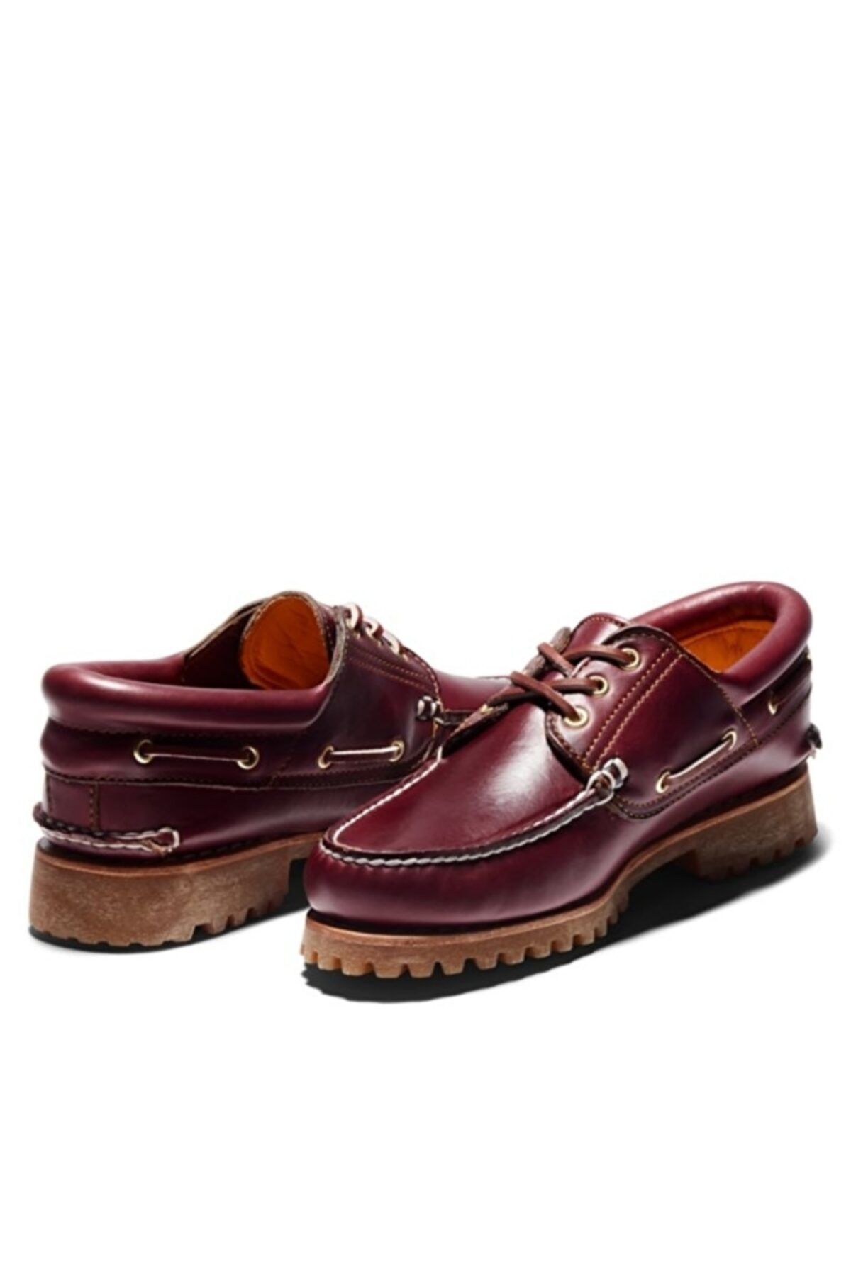 Timberland 3 eye Bordo Tabanl Klasik Erkek Tekne Ayakkab s Erkek Ayakkab