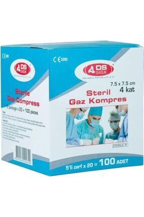 D's Steril Gaz Kompres 7,5 X 7,5 Cm Kutu İçeriği 100 Adet 4 Katlı