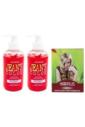 Jeans Color Saç Boyası Gül Kurusu 250 ml 2ad ve Hairplus Saç Açıcı ST00722