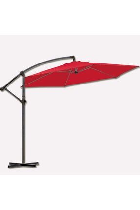 Makaralı Sistem Bahçe Şemsiyesi, Ampül Şemsiye, 300cm Polyester Bahçe Şemsiyesi 859000103633