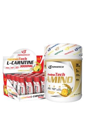 Thermotech L-carnitine 3000mg 24x100 Ml Limon+ Aminotech Essential Amino 500 Gr Ananas YağKomb3