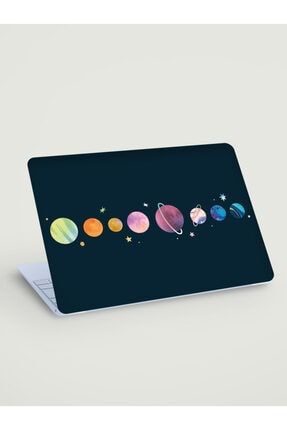 Gezegenler Galaksi Sanat Siyah Renk Defter Tablet Laptop Pc Üzerine Kaplama Için Sticker LS1118