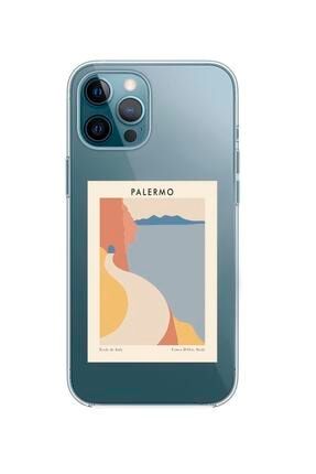 Iphone 12 Pro Max Uyumlu Palermo Desenli Premium Şeffaf Silikon Kılıf BilişimAkademiIPH12PMAXSPLRMO