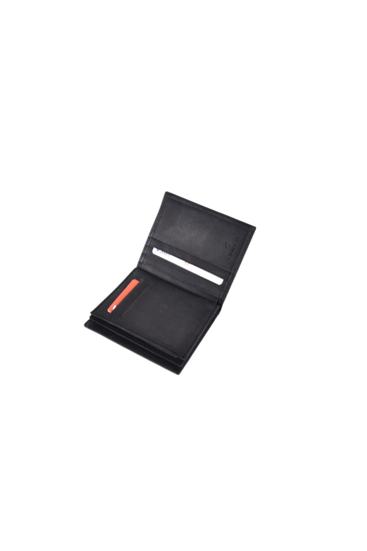 Eminsa-Men's Black Crazy Leather Wallet 2