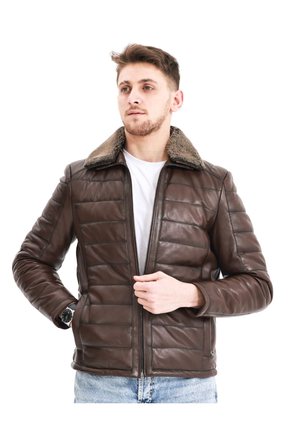 کاپشن چرم دری مسا DMRS0009