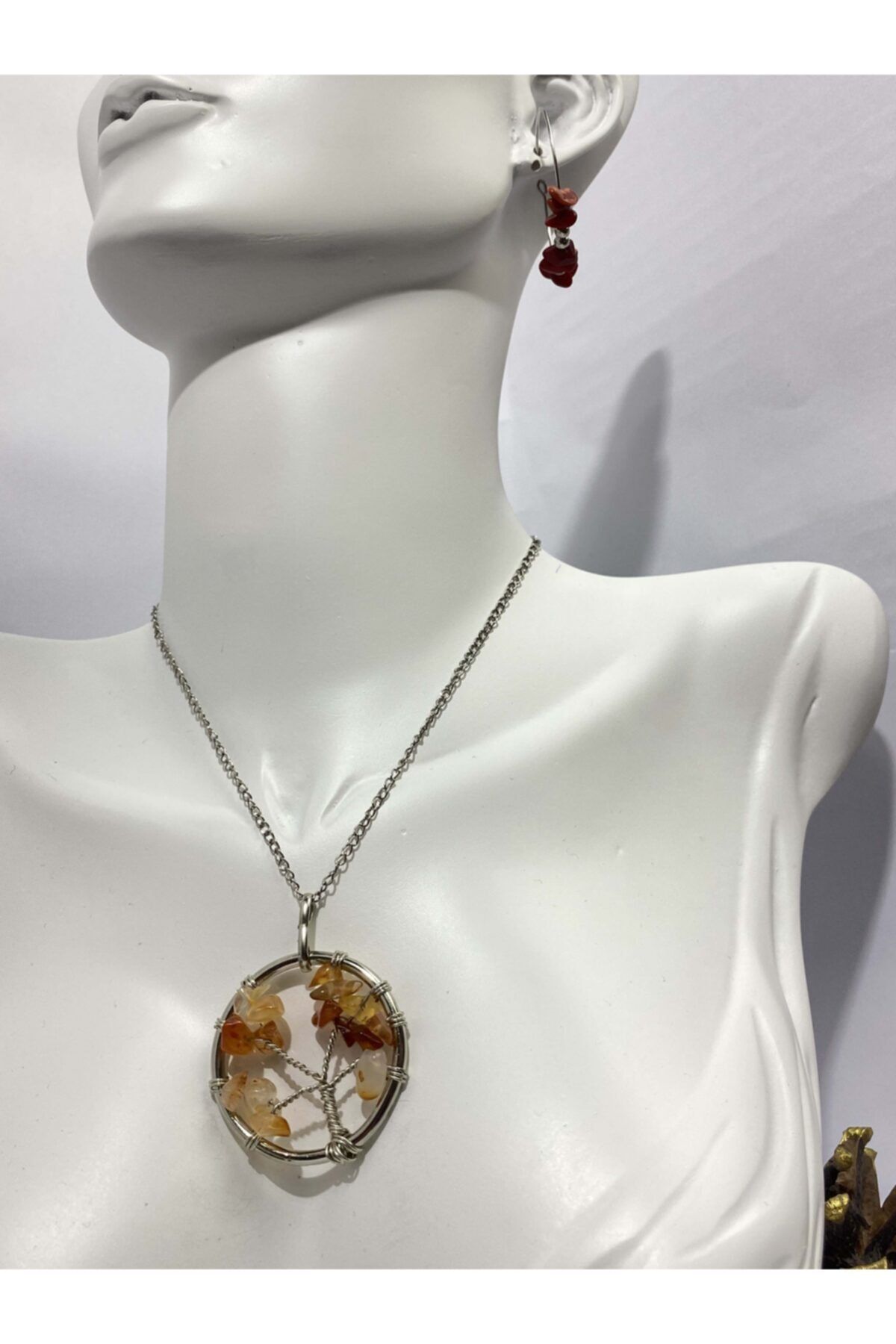 Natural agate 2025 necklace
