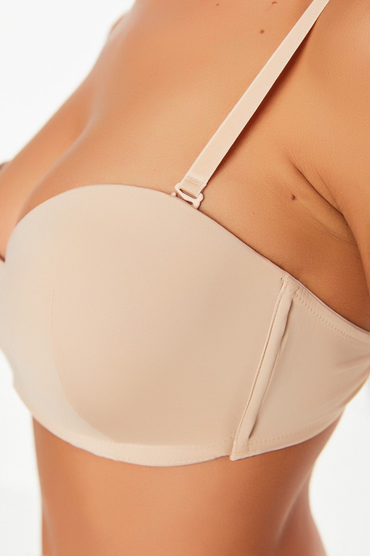 Trendyol Collection-Trägerloser, gestrickter BH mit Push-Up und abnehmbaren Trägern – Hautpolsterung THMAW21SU0059 5