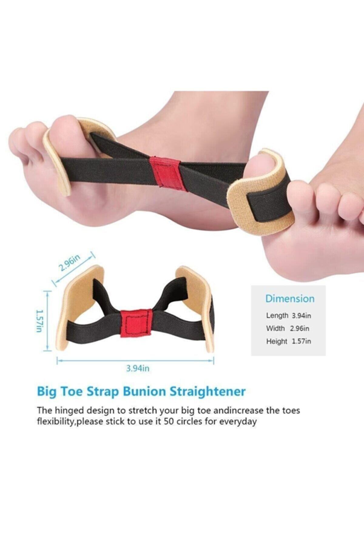 TİNEKE-1 Piece Exercise Rubber Bunion - Finger Bone and Hallux Corrector 3