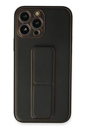 Iphone 13 Pro Kılıf Coco Deri Standlı Kapak - Siyah deri-standli-kapak-iphone-13-pro