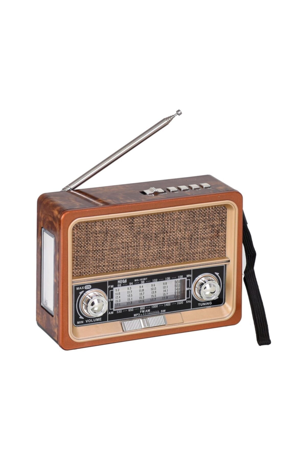 Wooden Nostalgia Lantern Music Box Rechargeable Bluetooth Usb/sd/aux/fm 8 Band Radio