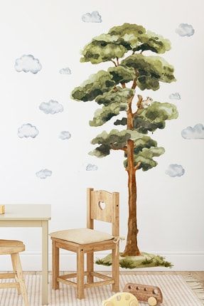 Ağaç Ve Sincap Doğal Yaşam Çocuk Odası Duvar Sticker Seti - Sim459