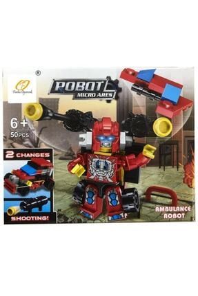 Farbu Lego Araç Serisi 2 In 1 Robot Micro Ares Ambulance Robot Sp4650 123-103 8697197091090