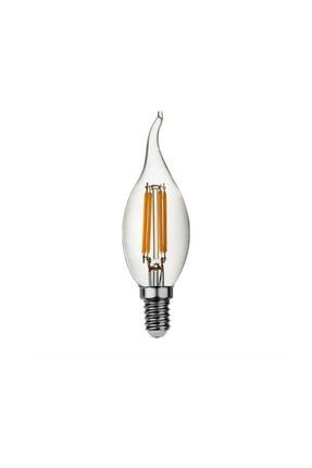 Led Lamp E-14 Duy 4 Watt 400 Lumen Sarı Işık Ucu Kıvrık Buji Ampul A Kalite C35L-LDR