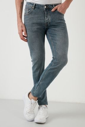 Pamuklu Normal Bel Slim Fit Dar Paça Jeans Erkek Kot Pantolon 1100f65napolı 1100F65NAPOLI