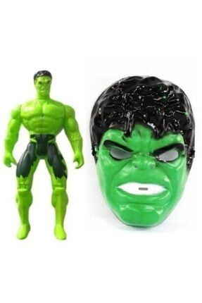 Büyük Boy Işıklı Hareketli Marvel Titan Hero Hulk Pop It Yeşil Dev 22 Cm Maske Ikili Set yeşil