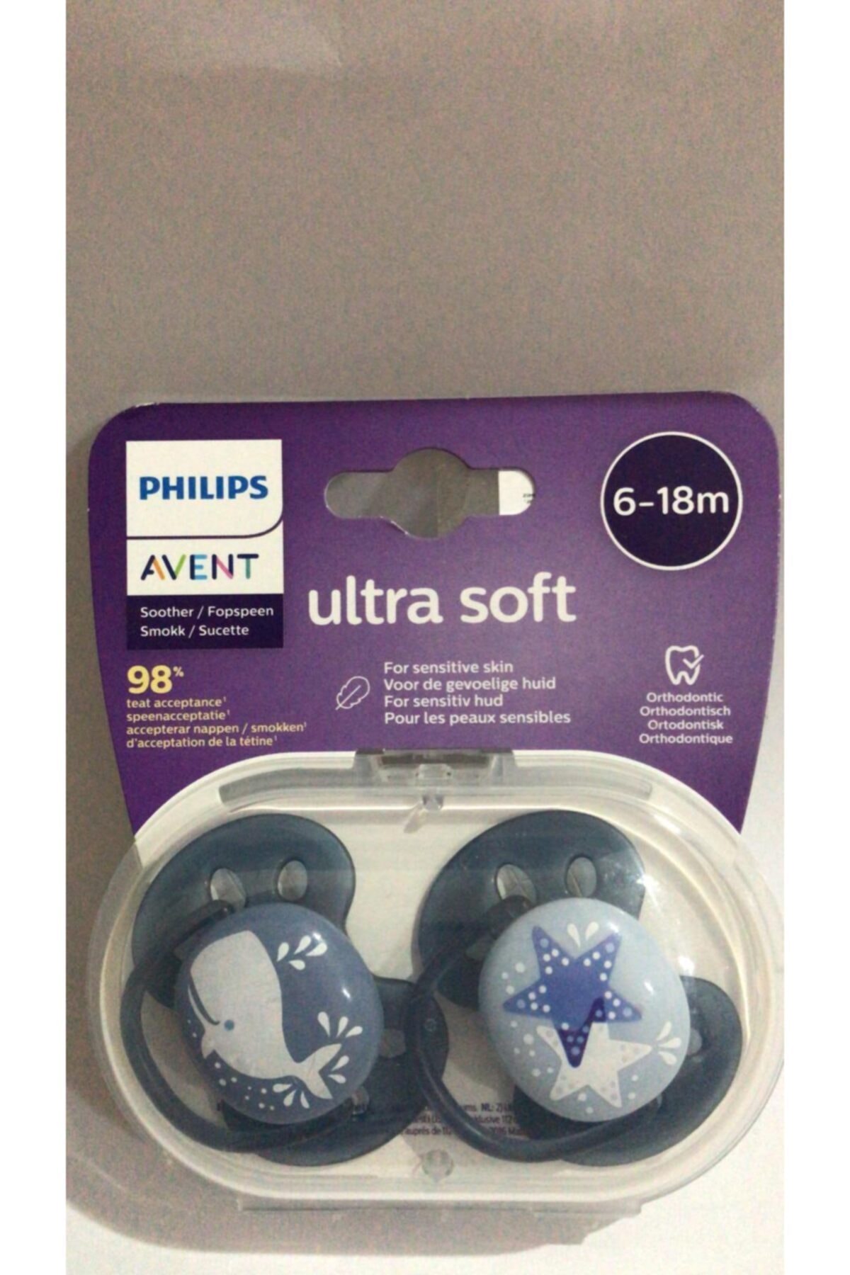 Philips Avent Ultra Soft Emzik 6-18 Ay Erkek Yeni