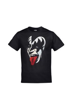 Unisex Siyah Kiss Hard Rock Müzik Grup Baskılı Tshirt ORJ-TM-526