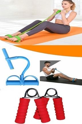 2 Li Set Karın Kol Bacak Kalça Ayak Fitness Aerobik Jimnastik Body Trimmer Spor Aleti El Yayı yay003