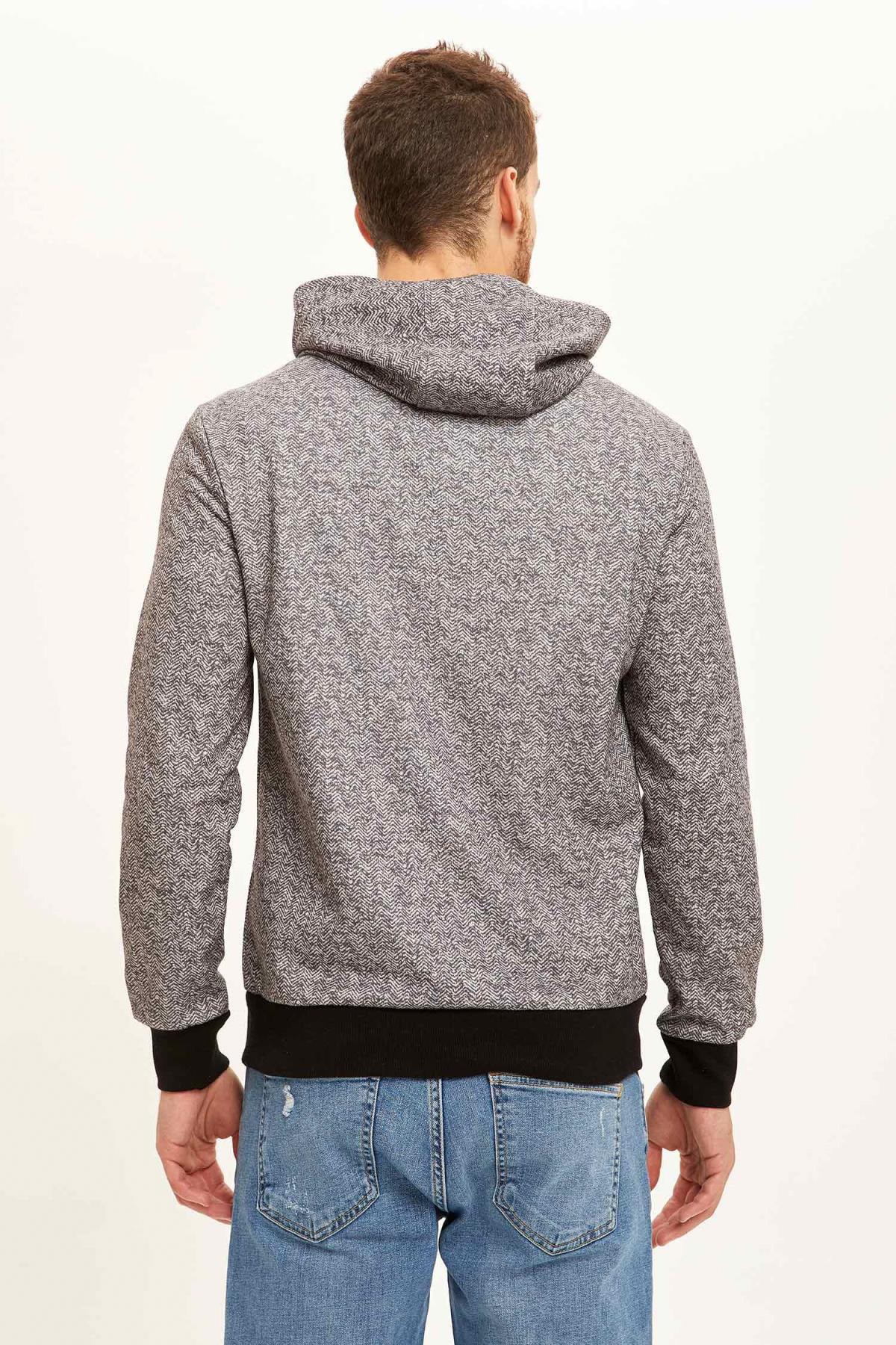 سویشرت مردانه خاکستری دفاکتو | R4504AZ20AU اورجینال - تصویر 4