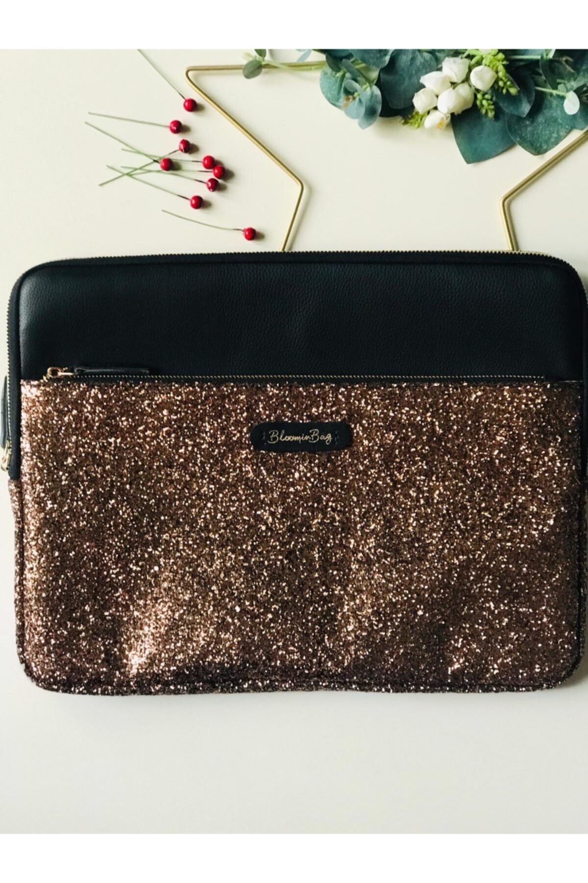 BloominBag Laptop Bag Gray Sequined
