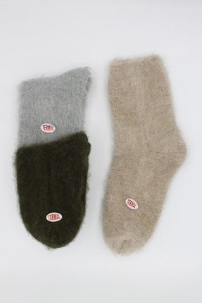 Kadın Termal Sardonlu Uyku Çorabı 3'lü MRT1061-3-4