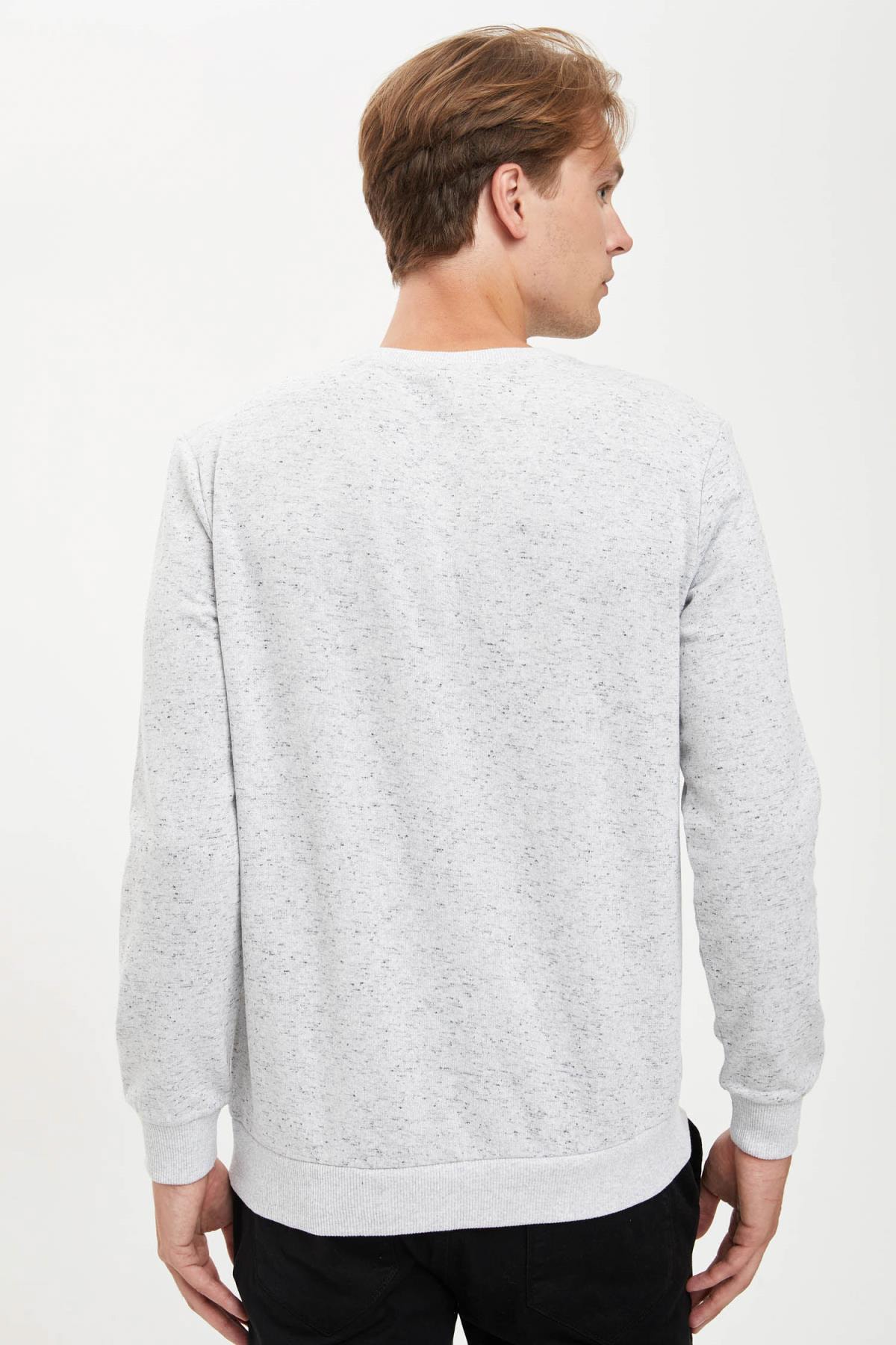 سویشرت مردانه نقره اي دفکتو | R8556AZ20AU اورجینال - تصویر 5